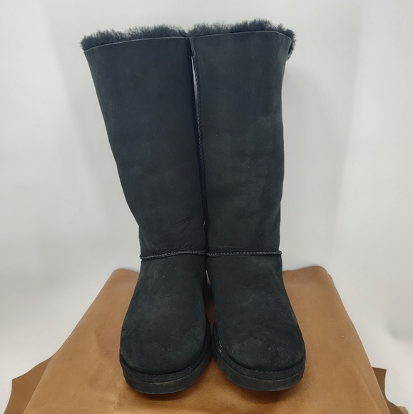 UGG Tall Black Boots Womans Size 11 - Picture 4 of 7